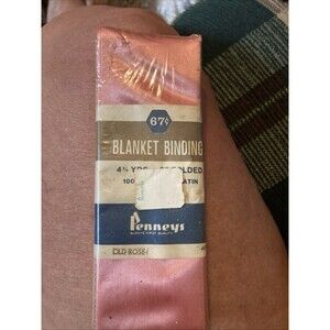 Rare Vintage Penneys Blanket Binding 4 3/4 Yrds 2in Folded New Old stock